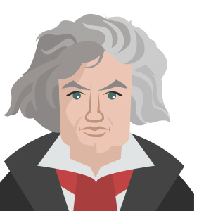 Card Beethoven illustration